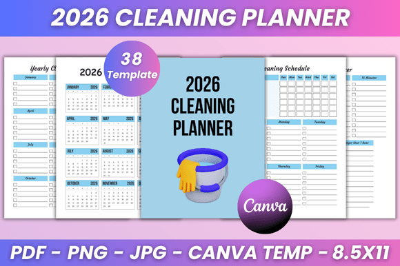 2026 Cleaning Planner Kdp Interior