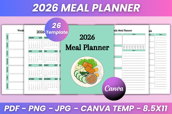 2026 Meal Planner Kdp Interior