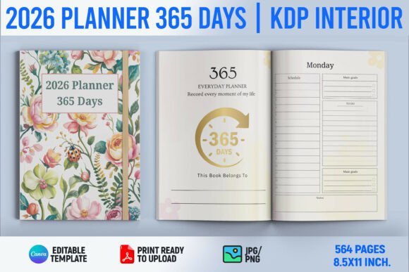 2026 Planner – 365 Days KDP Interior: Your Guide to Organized Living