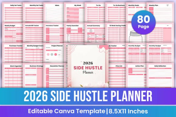 2026 Side Hustle Planner Canva Template: A Practical Tool for Organized Side Income Management