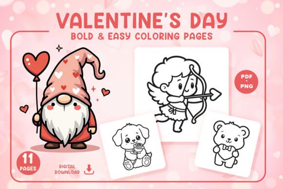 Discover the Joy of Bold and Easy Valentine’s Coloring Pages