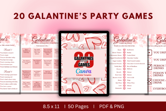 Galantines Printable Party Games
