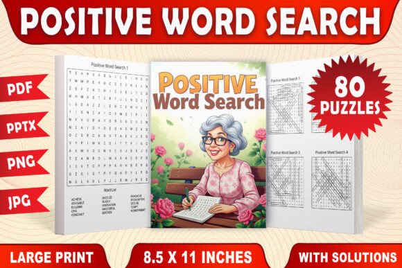 Positive Word Search for KDP – Uplifting Motivational Fun