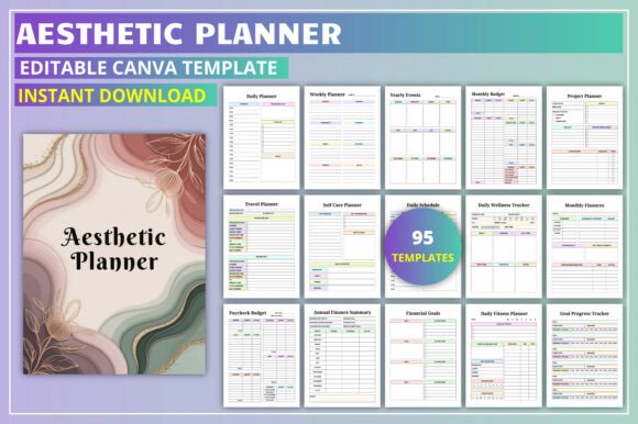 Revamp Your Workflow with the Editable Aesthetic Planner KDP Interior