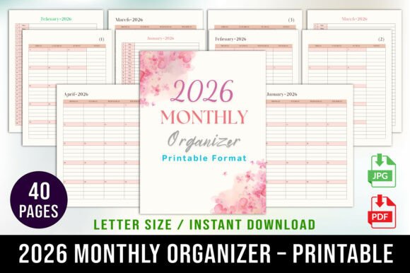 Stay Organized and in Control with the 2026 Monthly Organizer Printable Format