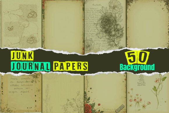 Vintage Grunge Junk Journal Papers